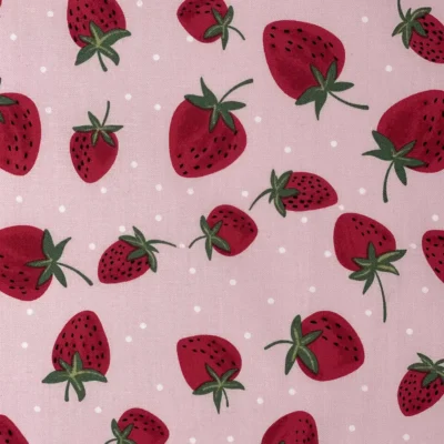Strawberries Design Fabric Pattern