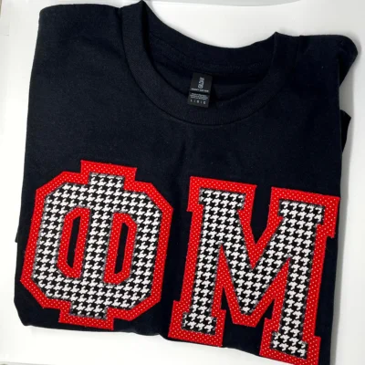 Letter and Thread - Phi Mu Letters Shirt Design
