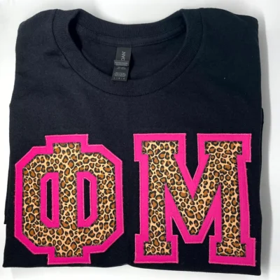 Letter and Thread - Phi Mu Letters Shirt Design